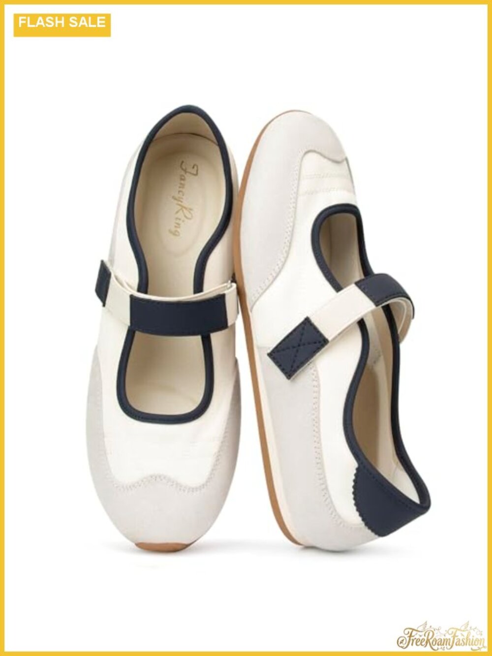 Mary Jane Ballet Sneakers Elastic Strap Slip-On Walking Shoes